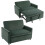 Homcom (Green) HOMCOM 2 Seater Sofa Bed, 3-in-1 Velvet Pull Out Sleeper Sofa 2