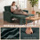 Homcom (Green) HOMCOM 2 Seater Sofa Bed, 3-in-1 Velvet Pull Out Sleeper Sofa 6