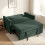 Homcom (Green) HOMCOM 2 Seater Sofa Bed, 3-in-1 Velvet Pull Out Sleeper Sofa 8