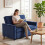 Homcom (Blue) HOMCOM 2 Seater Sofa Bed, 3-in-1 Velvet Pull Out Sleeper Sofa 9