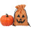 Jute gift bag - Pumpkin shape - Pack of 30 - Orange - Drawstring 2