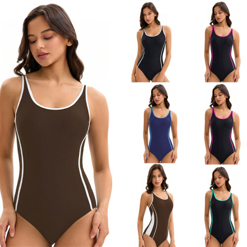 Maillot de bain à la mode, Performances- noir rose XXL 2