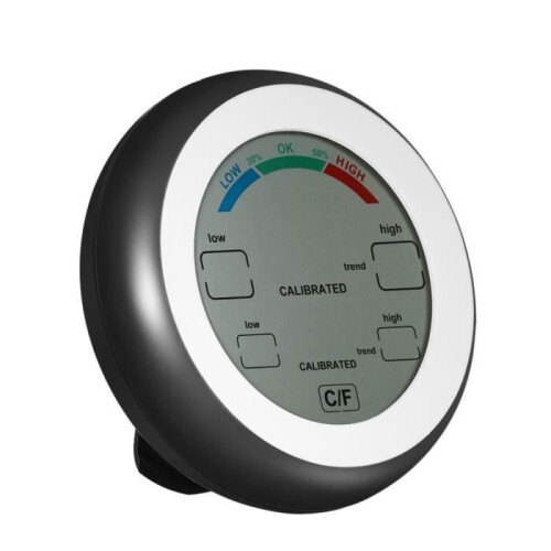 Digitale thermometer en hygrometer - SNAKIOX - Rond - Draadloos - LCD - Wit 1