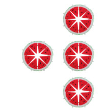 32St Kunststof Watermeloen Hars Slices Mini Multifunctioneel Decor