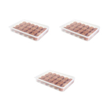 3St Keuken Plastic Crisper Container Khaki - Luchtdichte Voedselbox