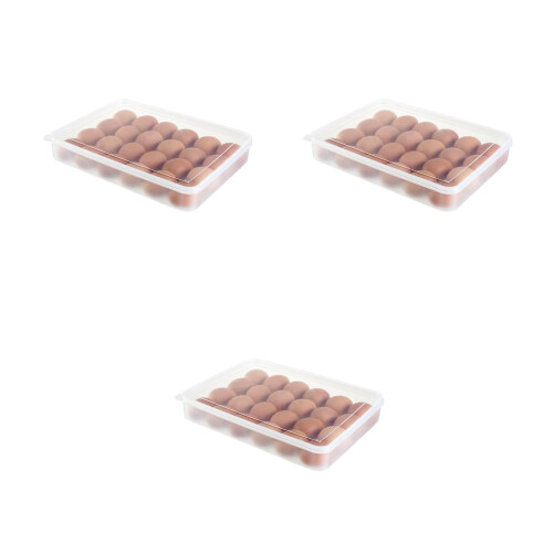 3St Keuken Plastic Crisper Container Khaki - Luchtdichte Voedselbox