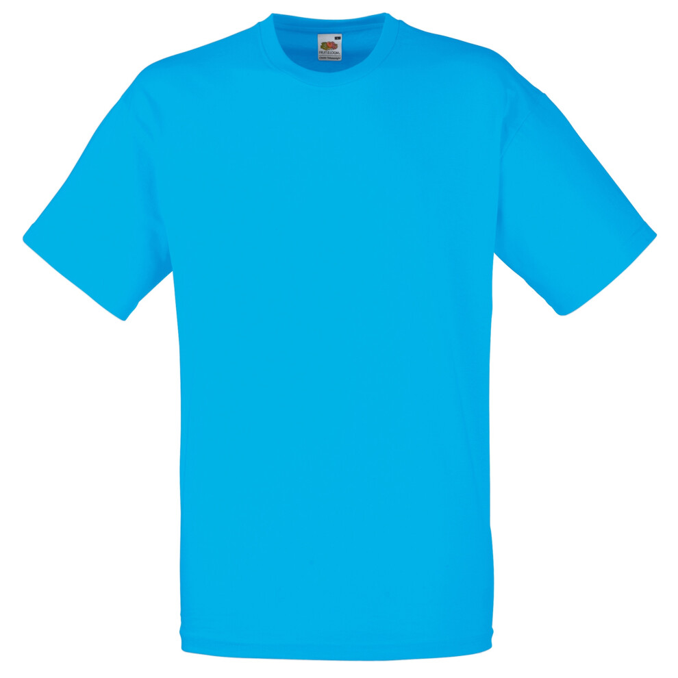 Fruit Of The Loom (3Xl, Azure ) Mens Valueweight Short Sleeve T-Shirt Blue
