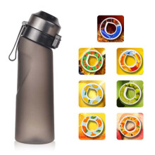 650MI Air Water Bottle with 7 Fruit Pods Included Flavoured Water Bottle Black