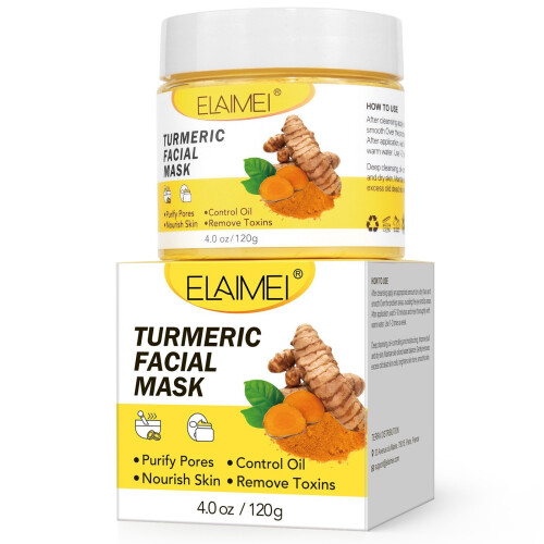(Turmeric Mud Mask) Rozenmoddermasker Kurkuma moddermasker 120g