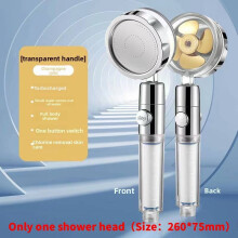 (Gold) Small Waist Design Electroplated Shower Head Suitable Comfortable Bathing For