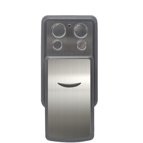 Black garage door remote control compatible with several models, 4 buttons, 868 MHz frequency 2