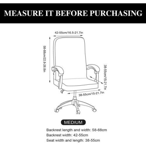 Mittelgroßer, elastischer Bürostuhlbezug aus modernem Synthetikgewebe 1