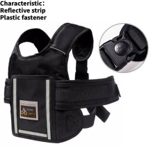 (Black Plastic)Child Bicycle Safety Belt With Reflective Straps For Winter Riding Designed For Cyclists Young