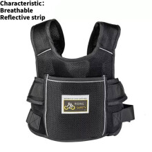 (Breathable Black)Child Bicycle Safety Belt With Reflective Straps For Winter Riding Designed For Cyclists Young