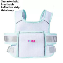 (White Metal)Child Bicycle Safety Belt With Reflective Straps For Winter Riding Designed For Cyclists Young