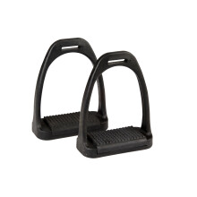 (4.5in, Black) Korsteel Polymer Stirrup Irons With Coloured Treads