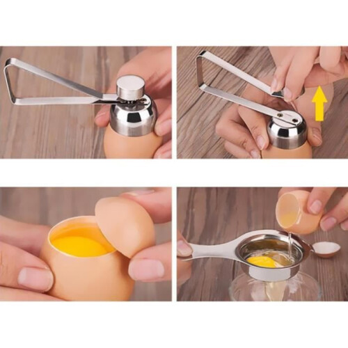 Affetta uova manuale per uova alla coque, sode e crude; un utensile da cucina pratico e resistente. 2