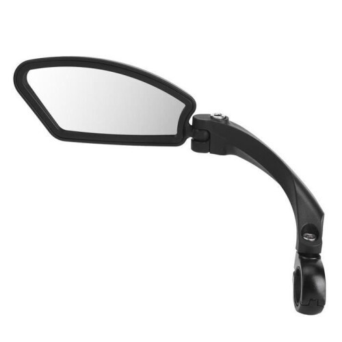 Folding stainless steel rearview mirror with sturdy mounting and retroreflective surface 1