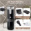 Macchina da caffè espresso portatile da 170 ml, nera, per caffè macinato e capsule, per casa, ufficio e auto. 5