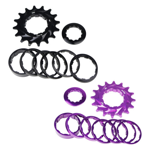 Glatte 16-Zahn-Single-Speed-Fahrradausrüstung. Solide-Schwarz 1