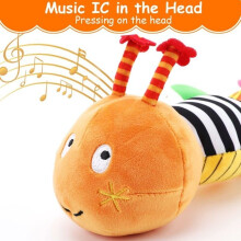 Cute Musical Caterpillar Plush Toy for Babies - Soft Baby Plush Toy with Multi-Sensory Crinkle, Rattle e1