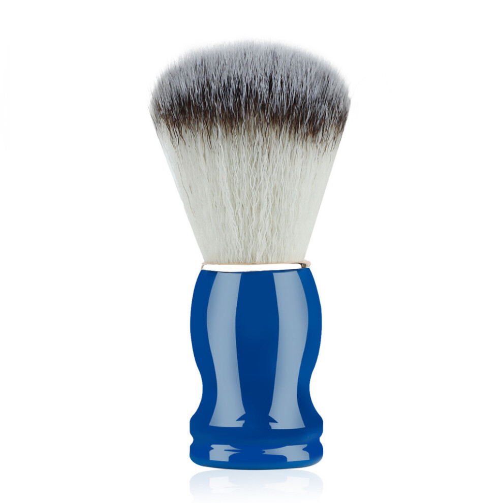 (Blue) Grooming Mens Shaving Brush With Wooden Design For Face Cleansing Tool Shave
