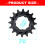 Glatte 16-Zahn-Single-Speed-Fahrradausrüstung. Solide-Schwarz 4