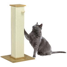 Katzenbaum inklusive Spielzeug, 38 cm x 38 cm x 80 cm, beige + natur