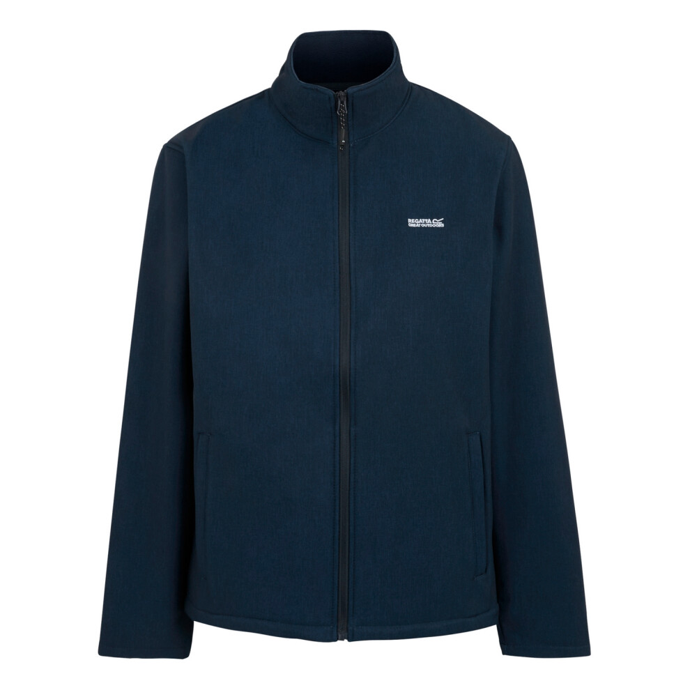 Regatta (Xl, Navy Marl/Moonlight Denim) Mens Cera V Wind Resistant Soft Shell Jacket Blue,Multicoloured