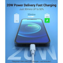 iPhonen pikalatauskaapeli, 3 USB-C - Lightning-kaapeli, MFi Apple -sertifioitu, 2M, iPhone 12 Mini 11 Pro A175:lle