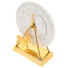 Handmatige Draaikalender Schijven Goud Metalen Standaard