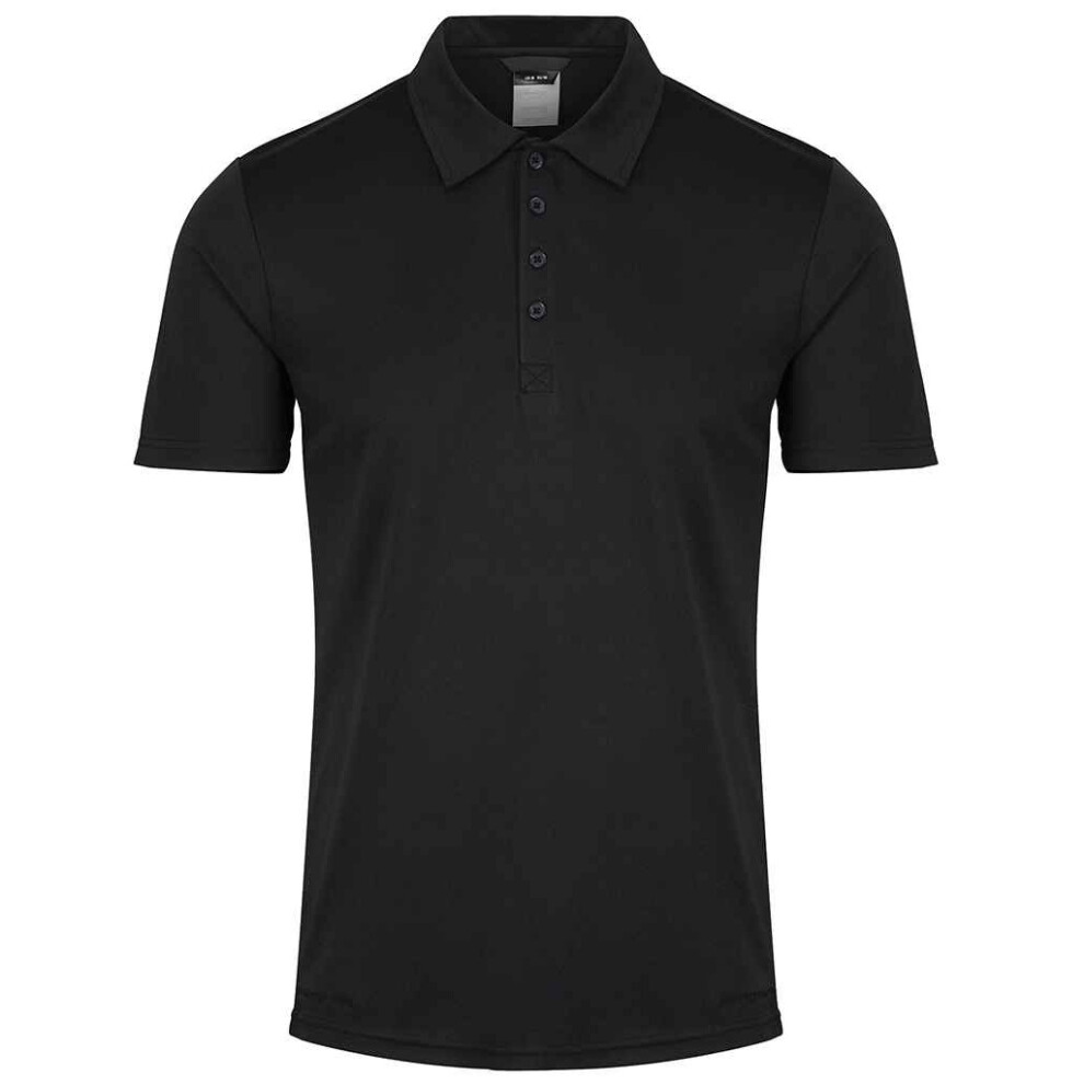 Regatta (L, Black) Mens Honestly Made Recycled Polo Shirt