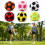 Creative Football Shape Punching Bag Soft Plush- blackOrange 5