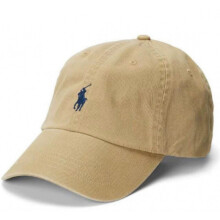 (Khaki) Polo Lauren Unisex Embroidered Baseball Cap With Breathable Cotton Protection For Sun