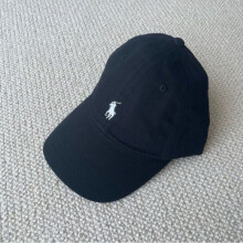 (Black) Polo Lauren Unisex Embroidered Baseball Cap With Breathable Cotton Protection For Sun
