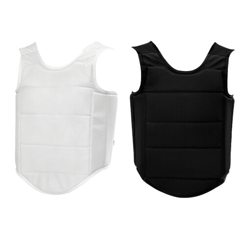 Adjustable Karate Chest Guard Shock Absorption Boxing-White XL 2