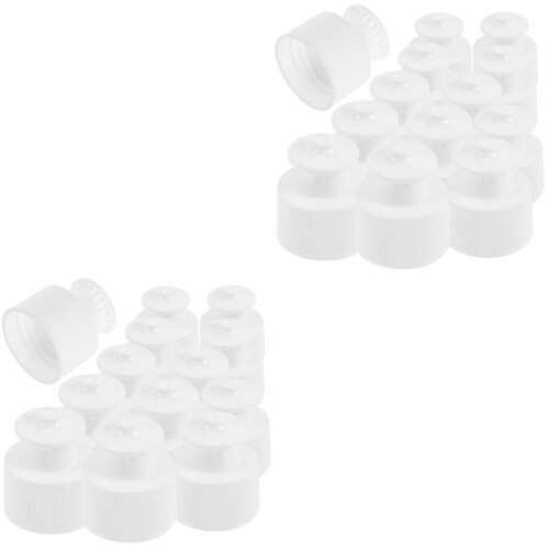 80Pièces Bouchons Poussoir Transparente Pour Bouteilles Réutilisables 1