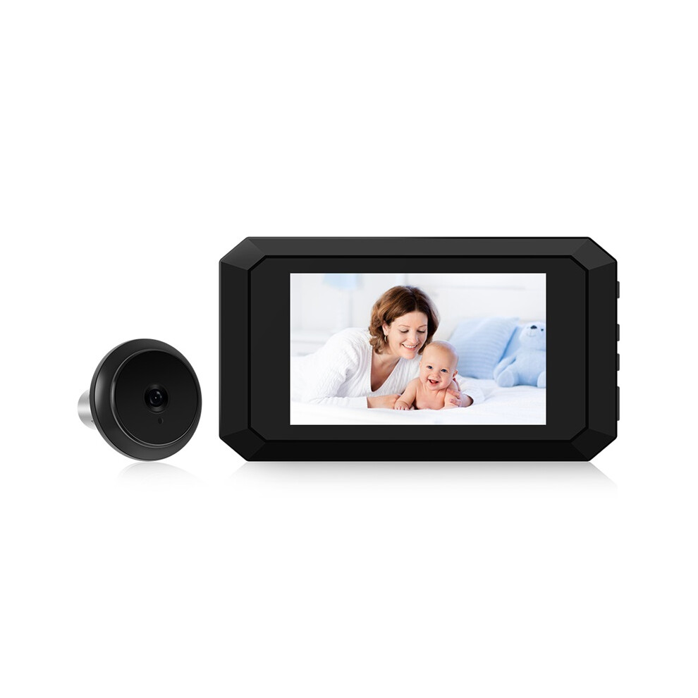 (Black) 1080P Video Doorbell Video Intercom Wireless Door Bell 4Inch Lcd Screen Peephole Viewer Digital Door Camera For Home Security 4017648540382