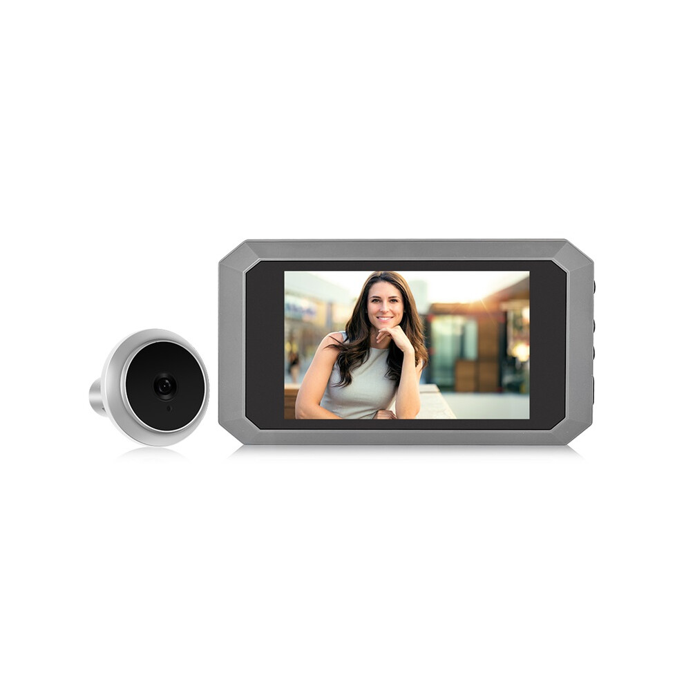 (Grey) 1080P Video Doorbell Video Intercom Wireless Door Bell 4Inch Lcd Screen Peephole Viewer Digital Door Camera For Home Security 4017648540405