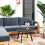 Outsunny Mesa de Café Negro 70 x 70 x 42 cm 2