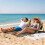 Outsunny Esterillas de Playa Gris 142 x 51 x 40 cm 2