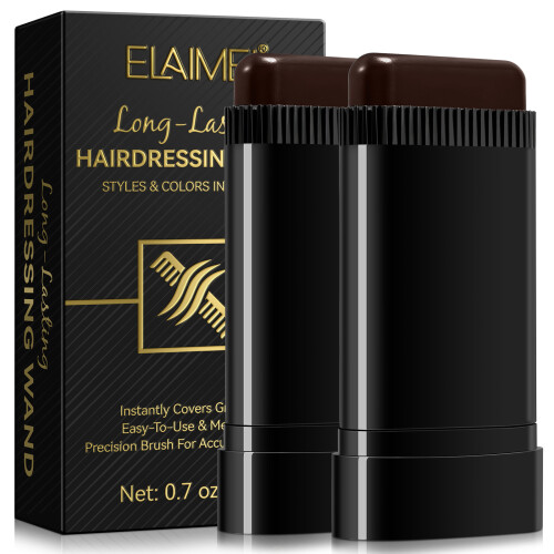 (Dark brown) Peigne Coiffure Stick Peigne Coiffure Multicolore 20g