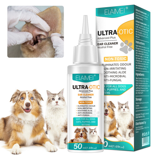 Pet Ear Cleaning Solution To Remove Earwax And Ear Mites 50ml