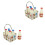2Ensembles Mini Accessoires Maison Décor Simulé Ustensiles Rouge 2