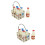 2Ensembles Mini Accessoires Maison Décor Simulé Ustensiles Rouge 6