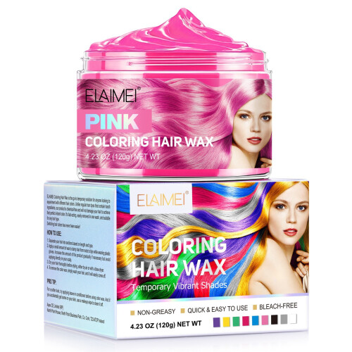 (Pink) Boue capillaire colorée Boue capillaire multicolore