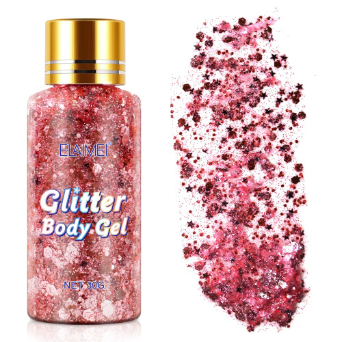 (Bright pink) Glittergel 30g