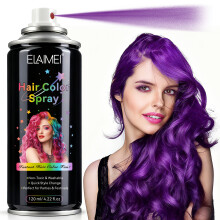 (Purple) Laca Coloreada Para Teñir Fácilmente Y Peinados Versátiles 10 Colores 120ml