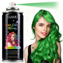 (Green) Laca Coloreada Para Teñir Fácilmente Y Peinados Versátiles 10 Colores 120ml
