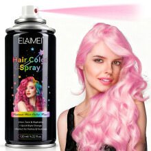 (Pink) Laca Coloreada Para Teñir Fácilmente Y Peinados Versátiles 10 Colores 120ml